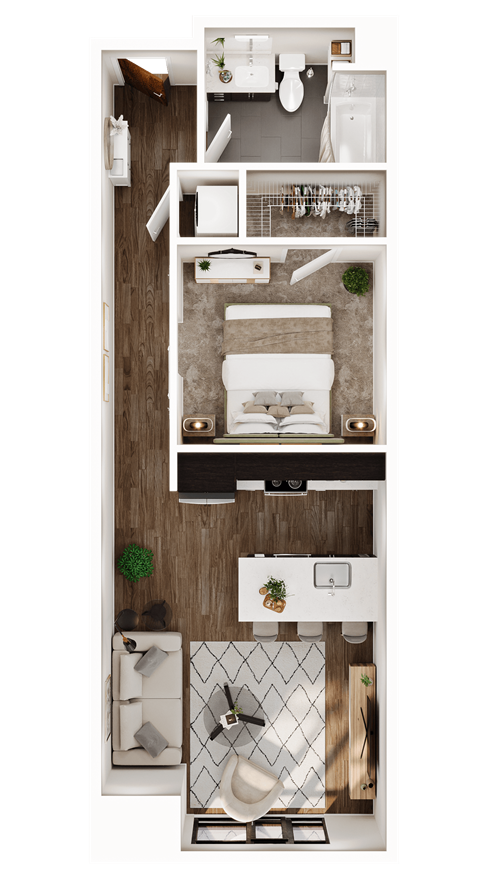 1 bed, 1 bath apartment home at 24fifty in Denver, CO